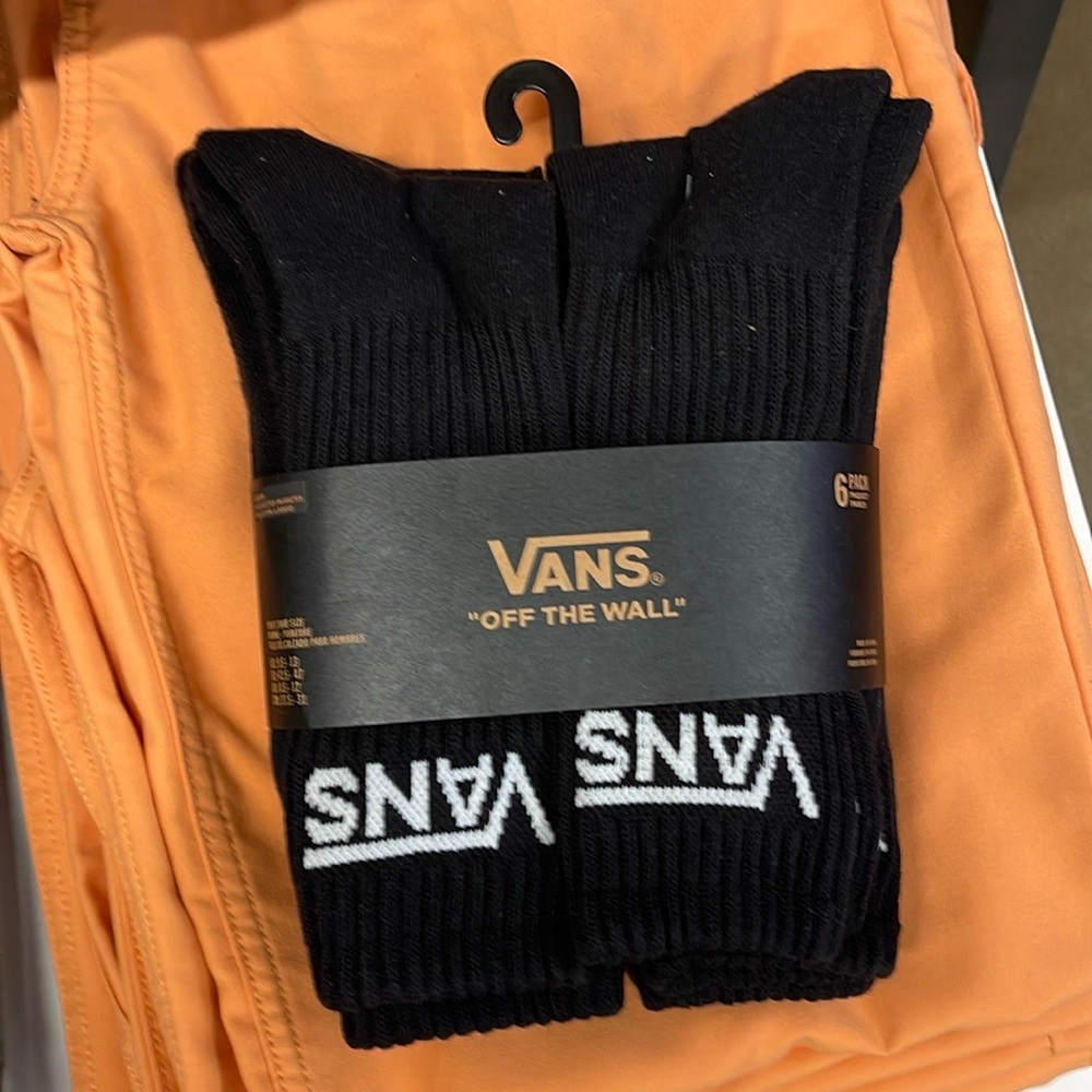 Vans Socks 6 pairs set CREW VANS.
"OFF THE WALL" Black /White 
NWT - Picture 11 of 16